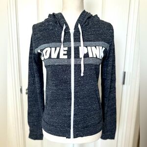 Size S VS pink dark grey hoodie